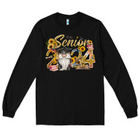 Black senior 2024 Long Sleeve Tee - RacoonDesign