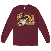 Burgundy senior 2024 Long Sleeve Tee - RacoonDesign