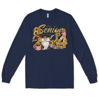 Navy senior 2024 Long Sleeve Tee - RacoonDesign