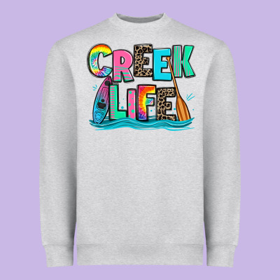 Creek Life Kayaking Heavyweight Sweatshirt Designed By Zillion Design Studio