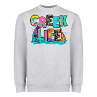 Heather Grey creek life kayaking Heavyweight Sweatshirt - Zillion Design Studio