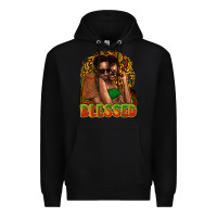 Black black couple blessed Premium Hoodie - NancyCooperArtShop