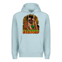 Blue Mist black couple blessed Premium Hoodie - NancyCooperArtShop