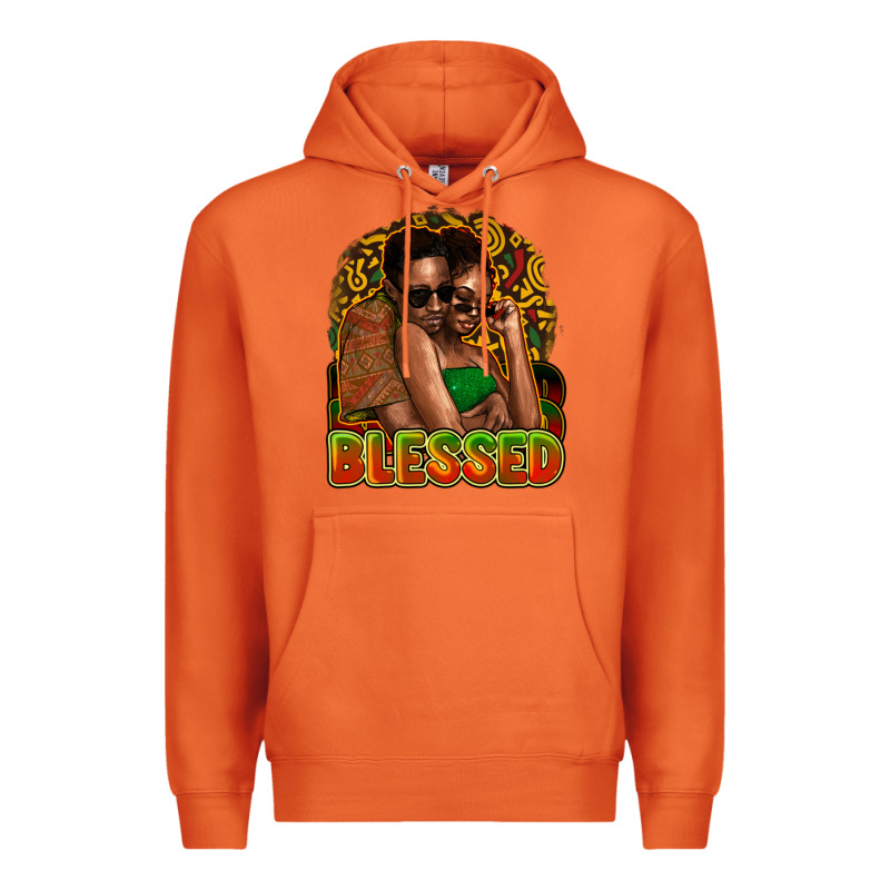 Black Couple Blessed Premium Hoodie by NancyCooperArtShop | Teevron