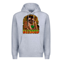 Heather Grey black couple blessed Premium Hoodie - NancyCooperArtShop