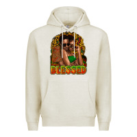Oatmeal Heather black couple blessed Premium Hoodie - NancyCooperArtShop