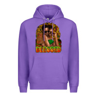 Purple black couple blessed Premium Hoodie - NancyCooperArtShop