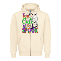 Sandshell too cute to spook Zipper Hoodie - BundleAndBundleShop