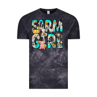 Cloud Black farm girl Vintage Tee - Zillion Design Studio