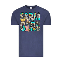 Vintage Denim farm girl Vintage Tee - Zillion Design Studio