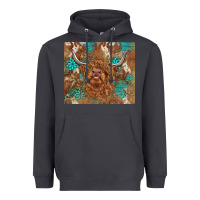 Smoke highland cow turquoise gemstones western patterns Heavyweight Hoodie - BarkalooDesign