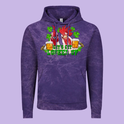 St. Patricks Day Roosters Lets Get Lucked Up Vintage Hoodie Designed By Ranaportraitstore