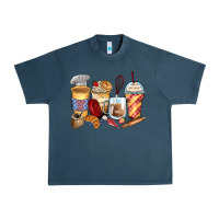 Midnight Navy bakery coffee cups Urban Heavy Tee - Zillion Design Studio