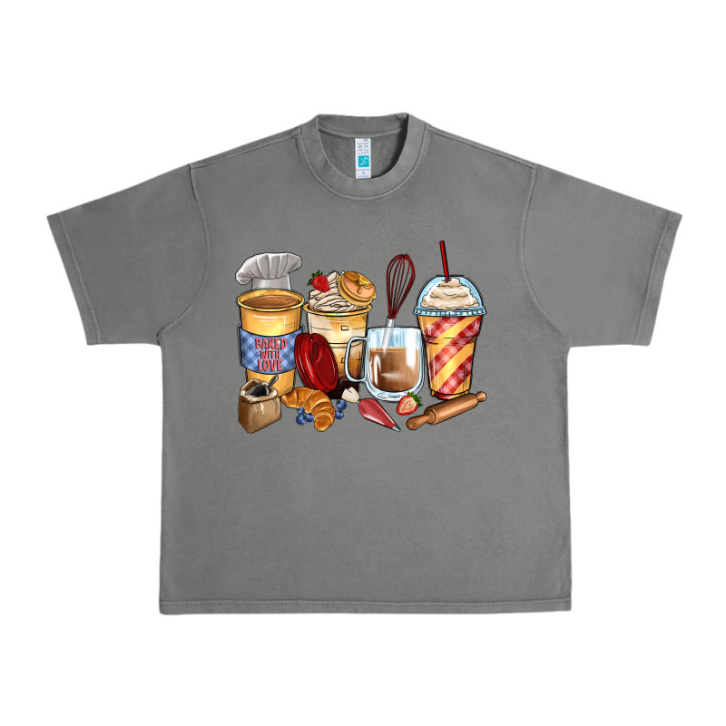 Bakery Coffee Cups Urban Heavy Tee by Zillion Design Studio | Teevron
