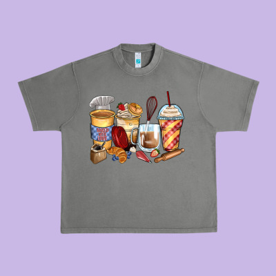 Bakery Coffee Cups Urban Heavy Tee Designed By Zillion Design Studio