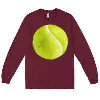 Burgundy tennis ball fa element 2 Long Sleeve Tee - FaDigitalArtStudio