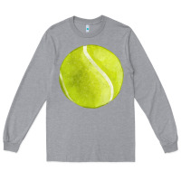Heather Grey tennis ball fa element 2 Long Sleeve Tee - FaDigitalArtStudio