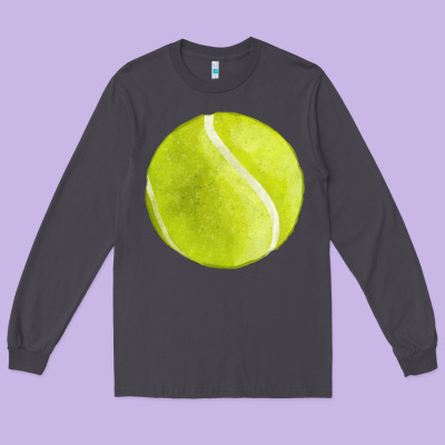 Tennis Ball Fa Element 2 Long Sleeve Tee Designed By Fadigitalartstudio