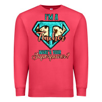 Cardinal i'm a teacher what's your superpower cowhide Premium Sweatshirt - Jasminsmagicworld