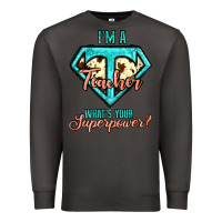 Smoke i'm a teacher what's your superpower cowhide Premium Sweatshirt - Jasminsmagicworld