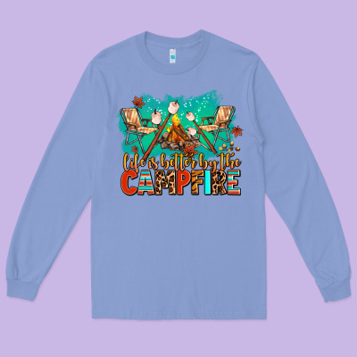 Life Is Better By The Campfire Long Sleeve Tee Designed By Adodesignshop