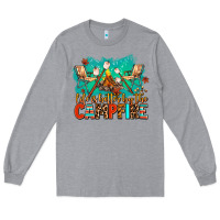 Heather Grey life is better by the campfire Long Sleeve Tee - AdoDesignShop