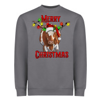 Merry Christmas Longhorn Cow Heavyweight Sweatshirt | Teevron