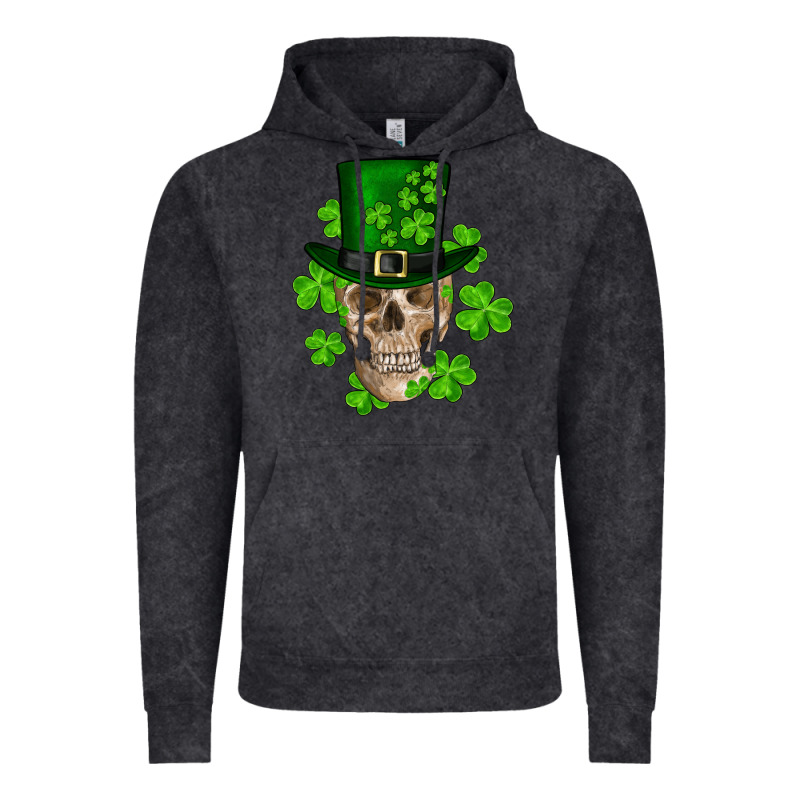 St. Patricks Day Skull Vintage Hoodie by RanaPortraitStore | Teevron