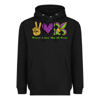 Black peace love mardi gras Heavyweight Hoodie - Jasminsmagicworld