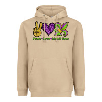 Mushroom peace love mardi gras Heavyweight Hoodie - Jasminsmagicworld