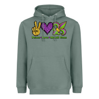 Peace Love Mardi Gras Heavyweight Hoodie | Teevron