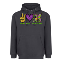 Smoke peace love mardi gras Heavyweight Hoodie - Jasminsmagicworld