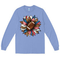 Colony Blue american football sunflower Long Sleeve Tee - HRA Design Shop