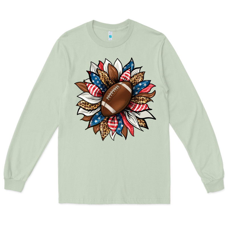 American Football Sunflower Long Sleeve Tee by HRA Design Shop | Teevron