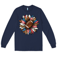 Navy american football sunflower Long Sleeve Tee - HRA Design Shop
