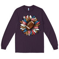 Plum american football sunflower Long Sleeve Tee - HRA Design Shop