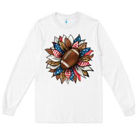 White american football sunflower Long Sleeve Tee - HRA Design Shop