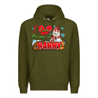 Army Green i love being a nanny Premium Hoodie - MaliasSmallBusiness