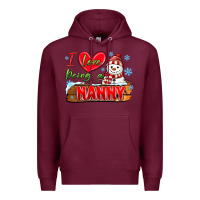 Burgundy i love being a nanny Premium Hoodie - MaliasSmallBusiness
