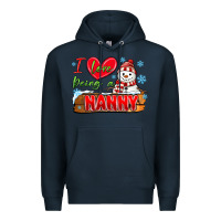 Navy i love being a nanny Premium Hoodie - MaliasSmallBusiness