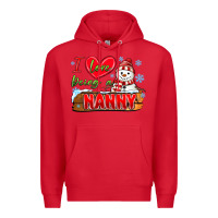 Red i love being a nanny Premium Hoodie - MaliasSmallBusiness
