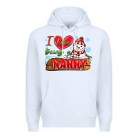 White i love being a nanny Premium Hoodie - MaliasSmallBusiness