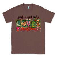 Chestnut Just A Girl Who Loves Christmas Classic Tee - FaDigitalArtStudio