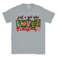 Heather Grey Just A Girl Who Loves Christmas Classic Tee - FaDigitalArtStudio