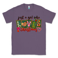 Lavender Just A Girl Who Loves Christmas Classic Tee - FaDigitalArtStudio
