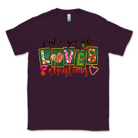 Plum Just A Girl Who Loves Christmas Classic Tee - FaDigitalArtStudio