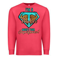 Cardinal i'm a teacher what's your superpower leopard Premium Sweatshirt - Jasminsmagicworld