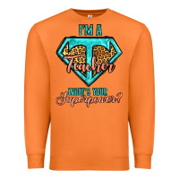 Carrot i'm a teacher what's your superpower leopard Premium Sweatshirt - Jasminsmagicworld
