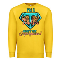 Lemon i'm a teacher what's your superpower leopard Premium Sweatshirt - Jasminsmagicworld