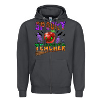 Smoke spooky teacher Zipper Hoodie - BundleAndBundleShop